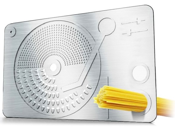 DJ Turntable Cheese Grater with Pasta Portion Measure