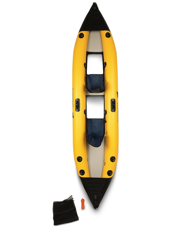 inflatble kayak top view
