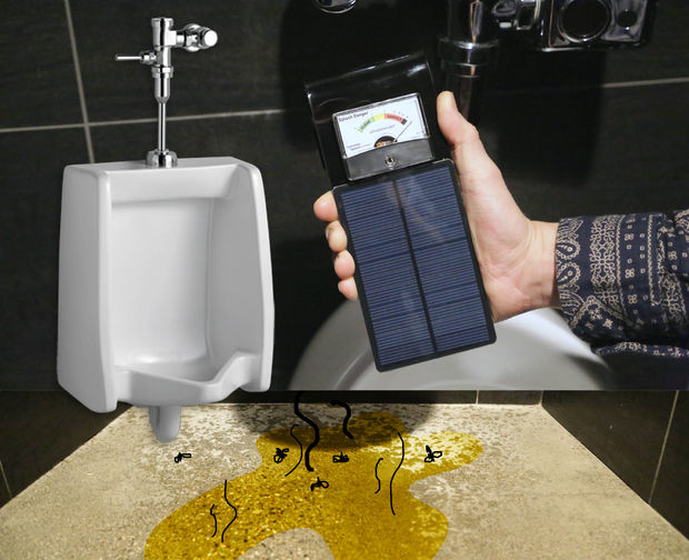 urinal splash danger meter