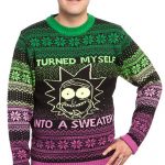 rick morty ugly christmas sweater
