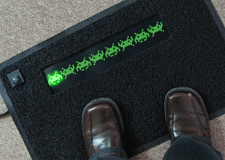 Space Invaders LED Doormat: Too Cool To Wipe Your Feet On