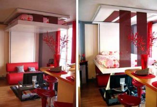 BedUp Ceiling Mounted Murphy Bed Saves Space, Looks Cool