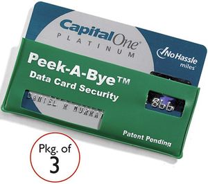 Peek-A-Bye Credit Card Protector Sleeve