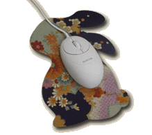 Flowery Rabbit Shaped Mousepad