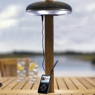 E-Light Indoor Outdoor Umbrella Pole iPod Speaker and Lamp