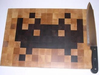 Really Cool Looking Space Invaders Cutting Board