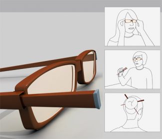 Eyeglasses with Built In Chopsticks