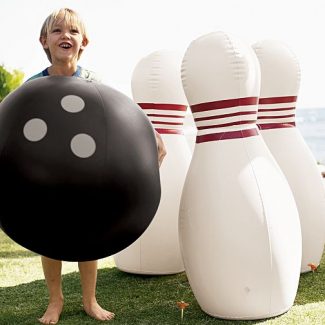 Jumbo Inflatable Bowling Ball and Pins
