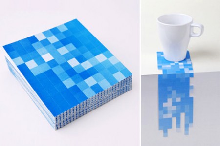 Pixel Coasters Let You Punch Your Design Out