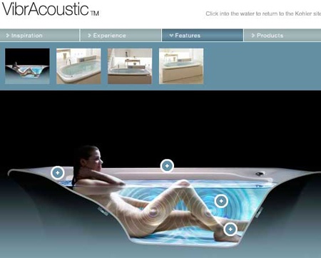 Kohler VibrAcoustic the Vibrating Music Playing Light Up Bathtub