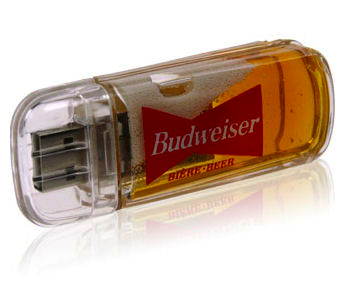 Budweiser Beer Filled USB Drive