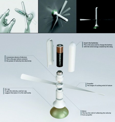 Tiny Windmill Charges Up a Single Battery