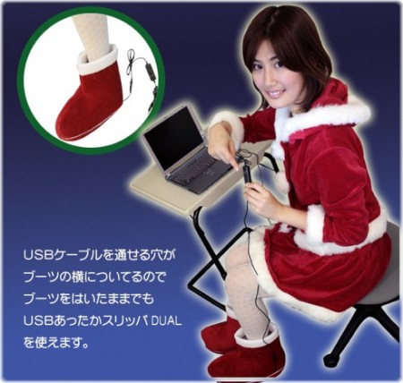 Ho Ho Huh?  USB Heated Santa Boots