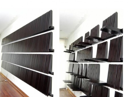 Fold Down Expandable Wall Shelving System