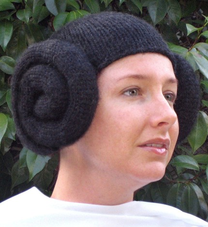 Princess Leia Knit Ski Hat Wig