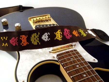 Keep on Rockin in the Geek World with Space Invaders Guitar Straps