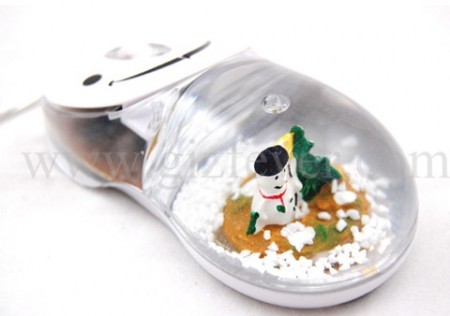 USB Snowman Snowglobe Mouse