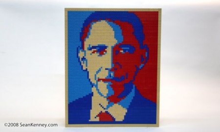 President Obama Portrait in LEGO