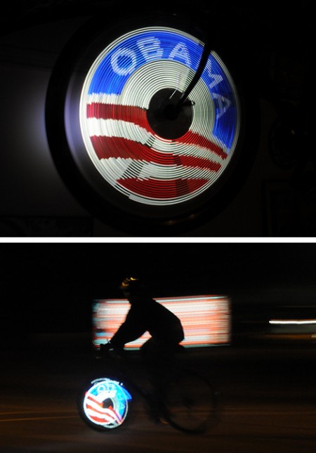DIY Obama Logo Light Up Bicycle Spoke