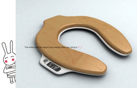 Toilet Seat Scale Measures Your Pre and Post Load Weight