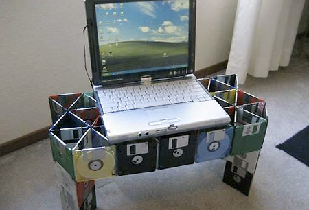 Floppy Disk Laptop Stand