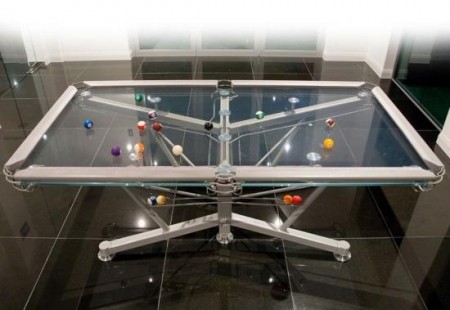 Glass Topped Pool Table Lets You See the Bottom of Your Balls