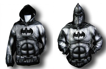 Batman Full Image Zip-Up Hoodie Doubles as a Mask