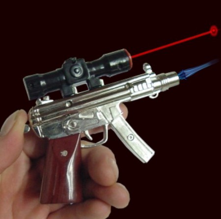 Machine Gun Shaped Lighter and Laser Pointer will Probably Kill You One Way or Another
