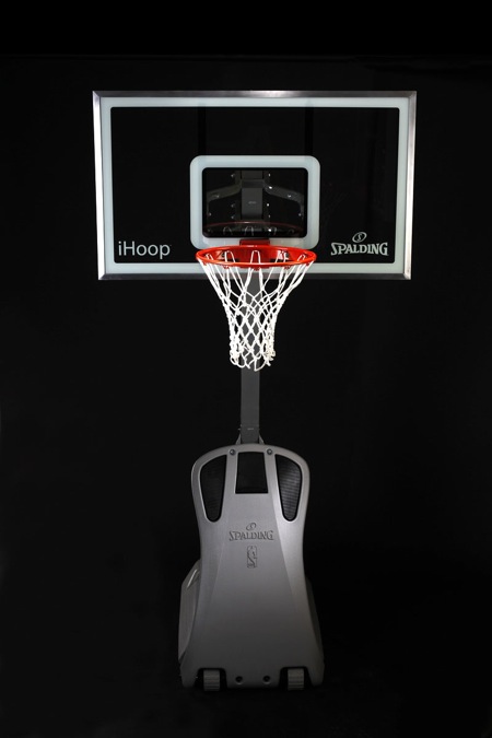 Spaulding iHoop Basketball Hoop has an iPod Dock and Speakers