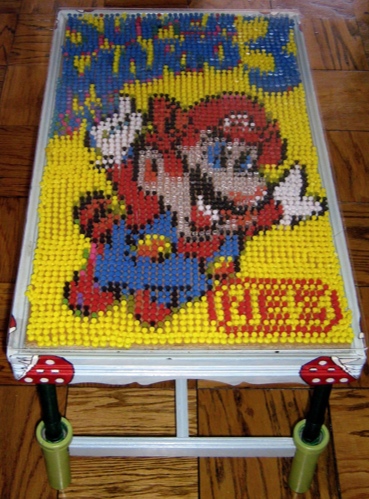 Super Mario Bros. 3 Pushpin Mosaic Coffee Table