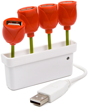 Tulip Shaped USB Hub will Give You Flower Power to your Devices