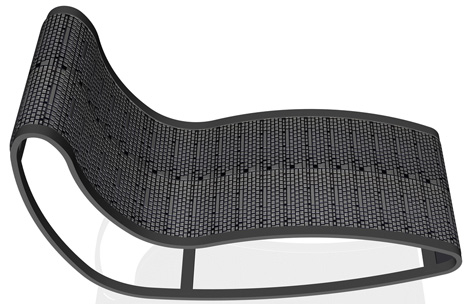 Lounge Chair Made of Recycled Keyboards
