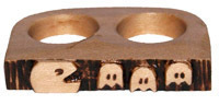 Two Finger Wood Pac-Man Ring