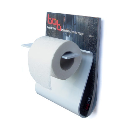 Read and Roll is a Toilet Paper Holder and Magazine Rack in One
