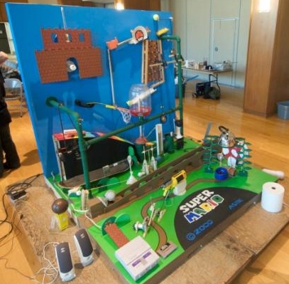 Super Mario Rube Goldberg Machine Wins Contest
