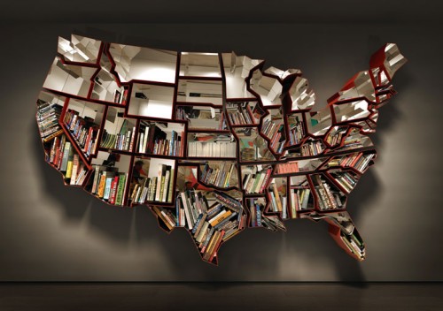 United States Map Bookshelf