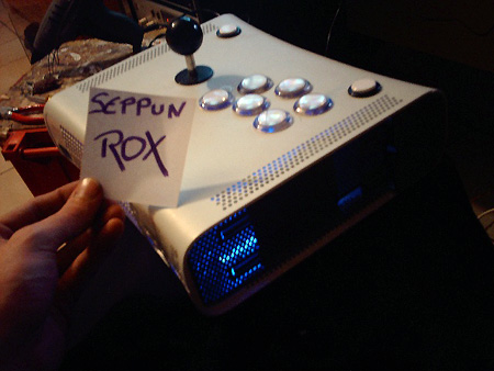 B0rked RROD XBox 360 Turned into Arcade Style Joystick