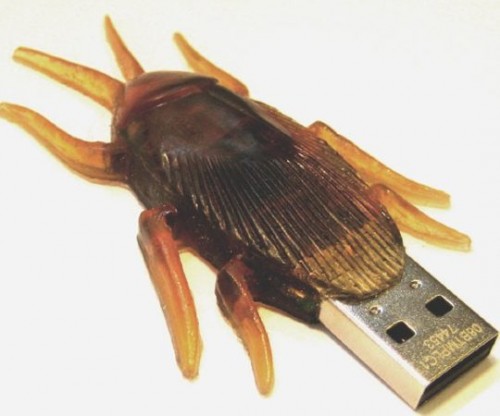 Cockroach USB Flash Drives: Bejeweled or Realistic