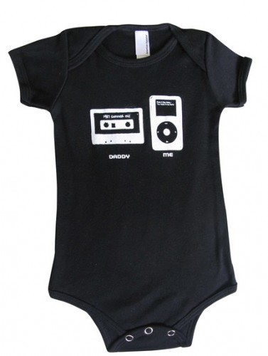 Daddy and Me Cassette Tape iPod Onesie for Babies