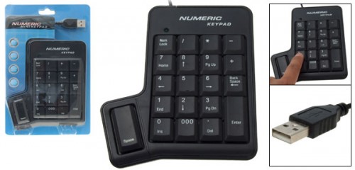 Numeric Keypad with a Spacebar