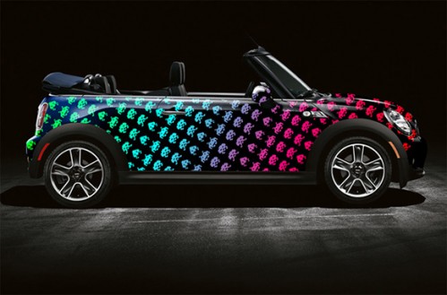 Space Invaders and Pac-Man Mini Cooper Art Cars