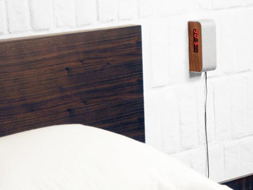 Sideways Mounting Alarm Clock Lets You See the Time Without Rolling Over