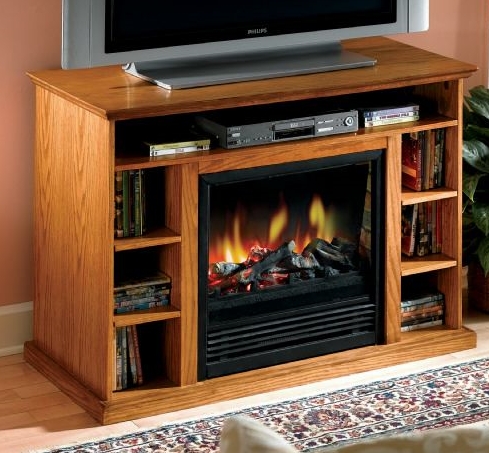 TV Stand Media Center with Built in Fireplace