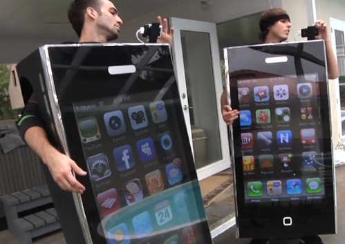 42" Flatscreen TV Turned into a Wearable iPhone Costume