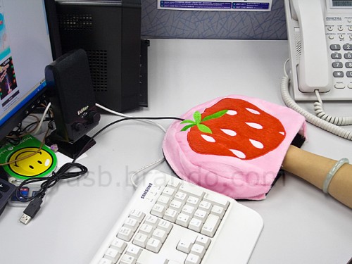 USB Strawberry Mouse Pad Warmer- I'd Rather Freeze First