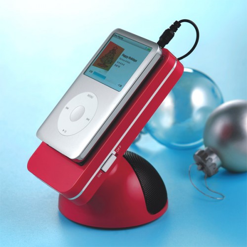 iPod Speaker with Grippy Surface Stand