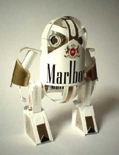 Incredible Papercraft Robots Made from Product Packaging