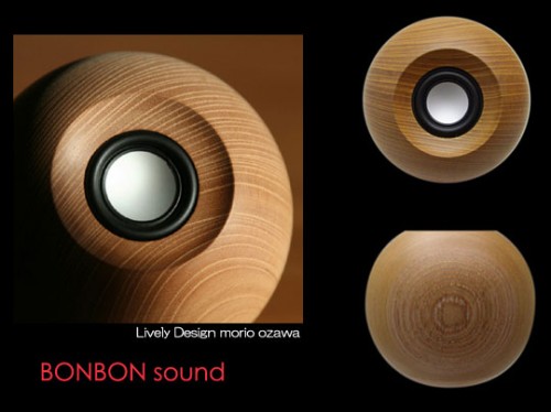Bon Bon Sound Round Wooden Speaker from Japan