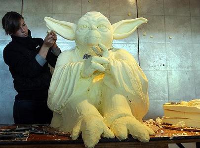 Giant Yoda Made of Butter
