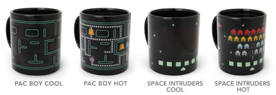 Space Invaders and Pac-Man Heat Changing Mugs